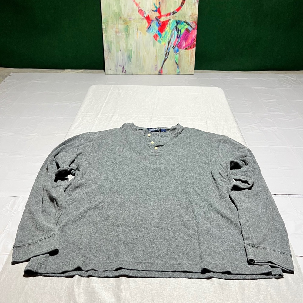 Saddlebred Mens Crewneck Sweater Shirt 100% Cotton Long Sleeve L Classic Knit